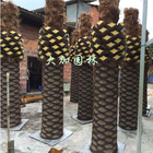 Anti palmeiras falsificadas realísticas uv, decoração de seda da praia da palmeira